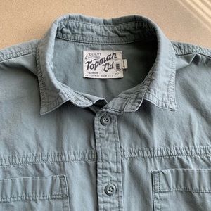 Topman Ltd pale green short-sleeve button-up